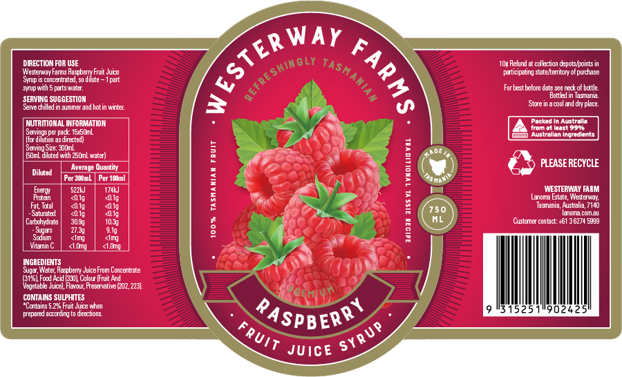 Westerway Farms Fruit Juice Syrups - MDW Creative